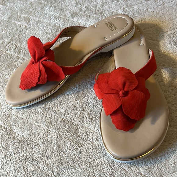Johnston & Murphy sandals, red, size 6.5, with tags. - Picture 4 of 5